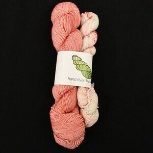 Hand Dyed By Kate Yarn Sock Set SW Merino Nylon Blend Peaches